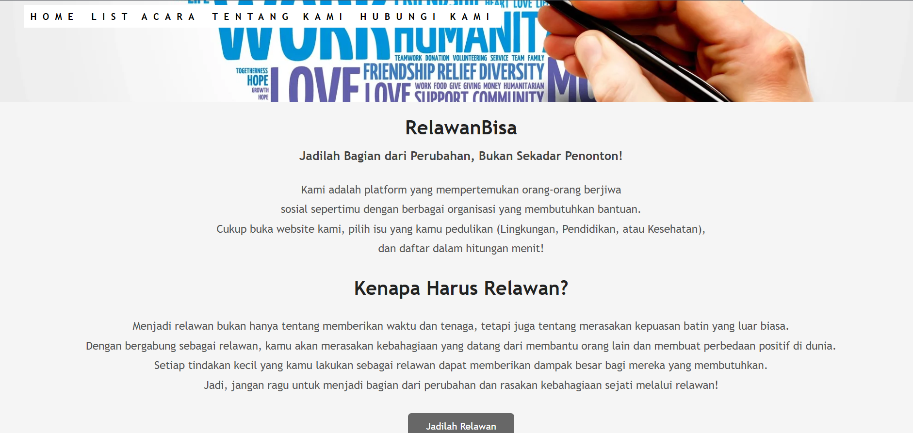 PROYEK STS "Relawan Bisa"